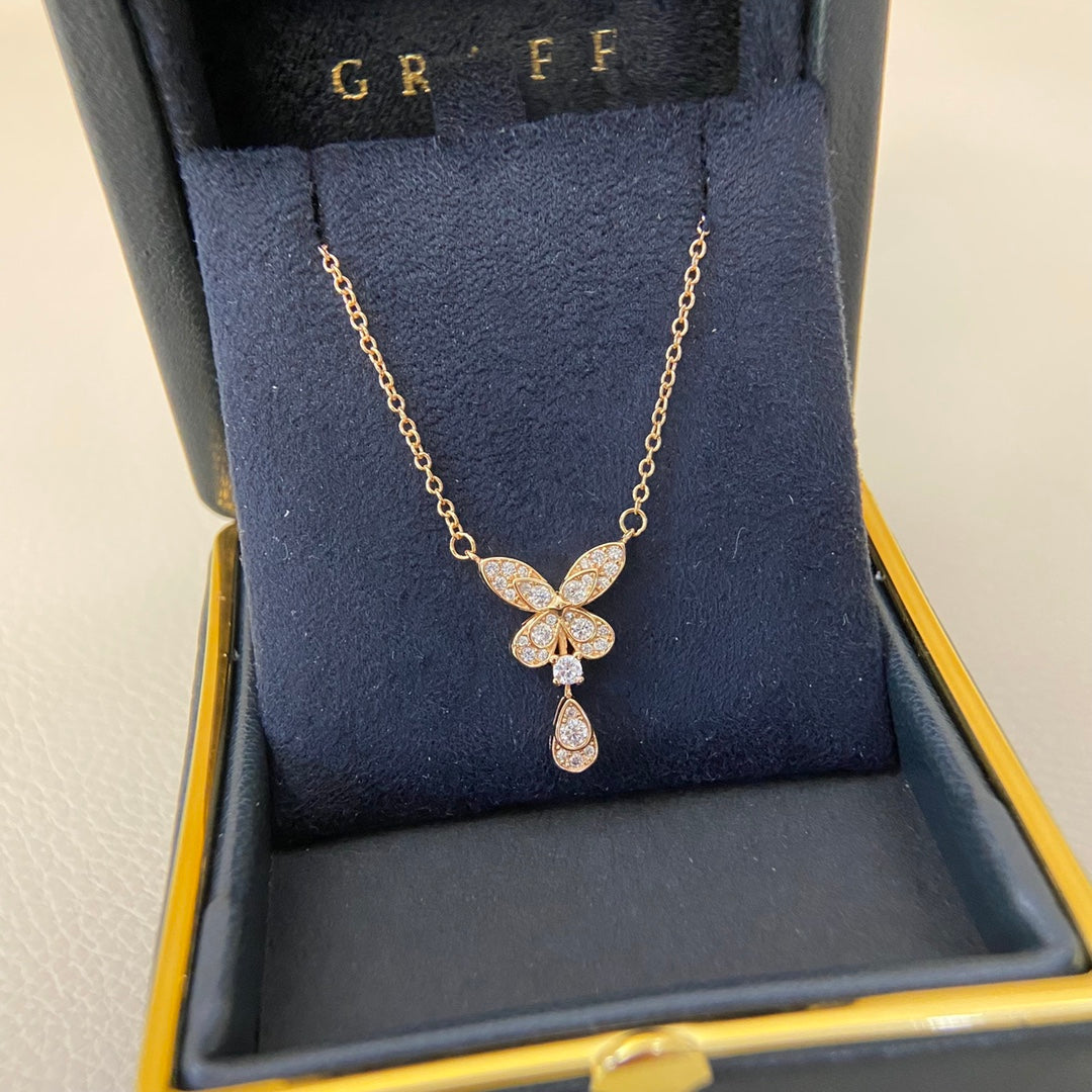 Graff New Tassel Butterfly Necklace